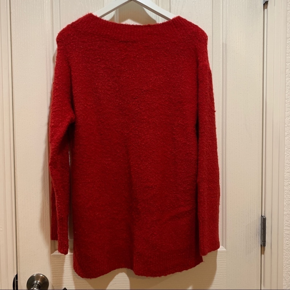 ANTHROPOLOGIE Clayton Sweater Top Red NWT XS New - Picture 3 of 7